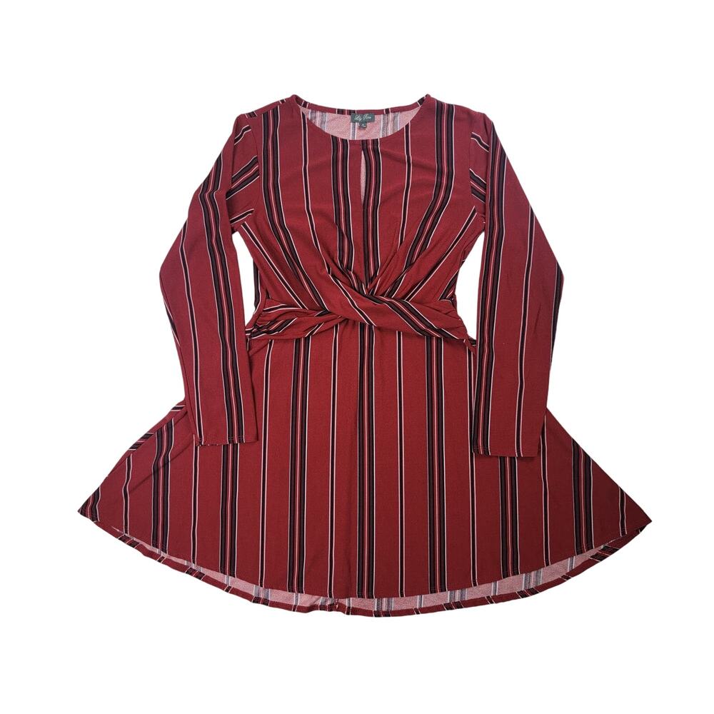 Lily Rose Striped Long Sleeved Dress Size: Medium‎